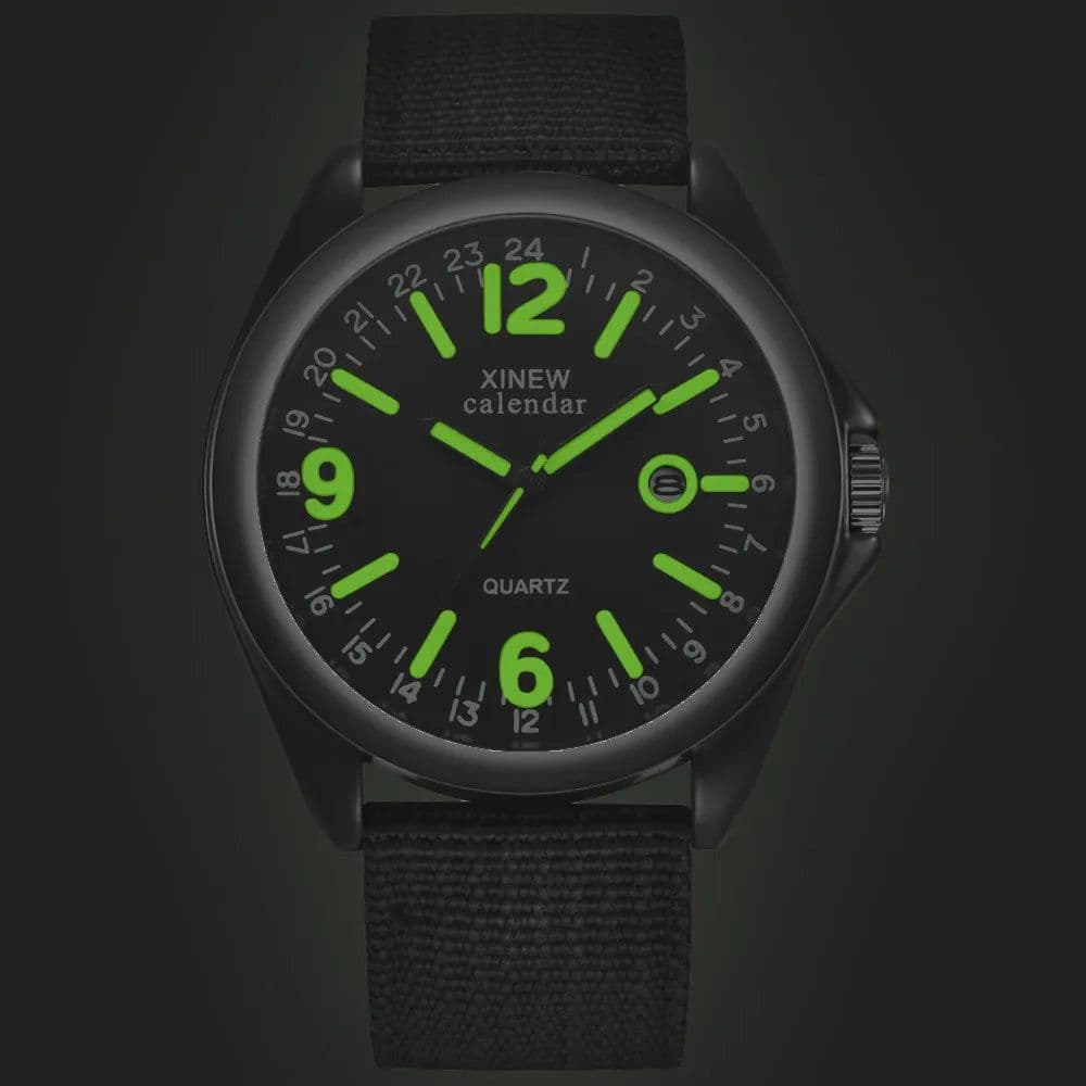 image-Glow In The Dark Men Watches Tops Brand Luxury Military Mens Clock Quartz Army Watch Black Dial Date Luxury Sport Wrist Watch