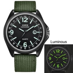 image-Glow In The Dark Men Watches Tops Brand Luxury Military Mens Clock Quartz Army Watch Black Dial Date Luxury Sport Wrist Watch