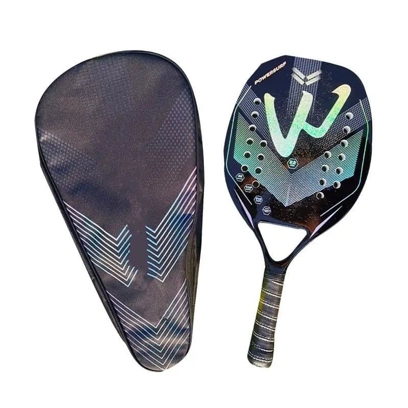 image-Paddle Tennis Racquets Carbon Fiber Beach Ball Racket Lightweight Paddle Tennis Racket Foam Padel Racket with Carry Bag Supplies