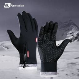 image-Kyncilor Cold Winter Hiking Bicycle Gloves ciclismo Thicker Anti Slip Fleece Wind stop Touch Screen Warm Cycling Gloves
