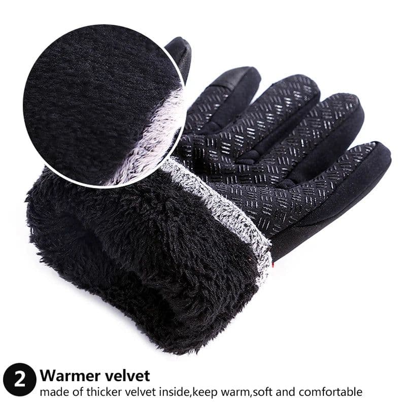 image-Kyncilor Cold Winter Hiking Bicycle Gloves ciclismo Thicker Anti Slip Fleece Wind stop Touch Screen Warm Cycling Gloves
