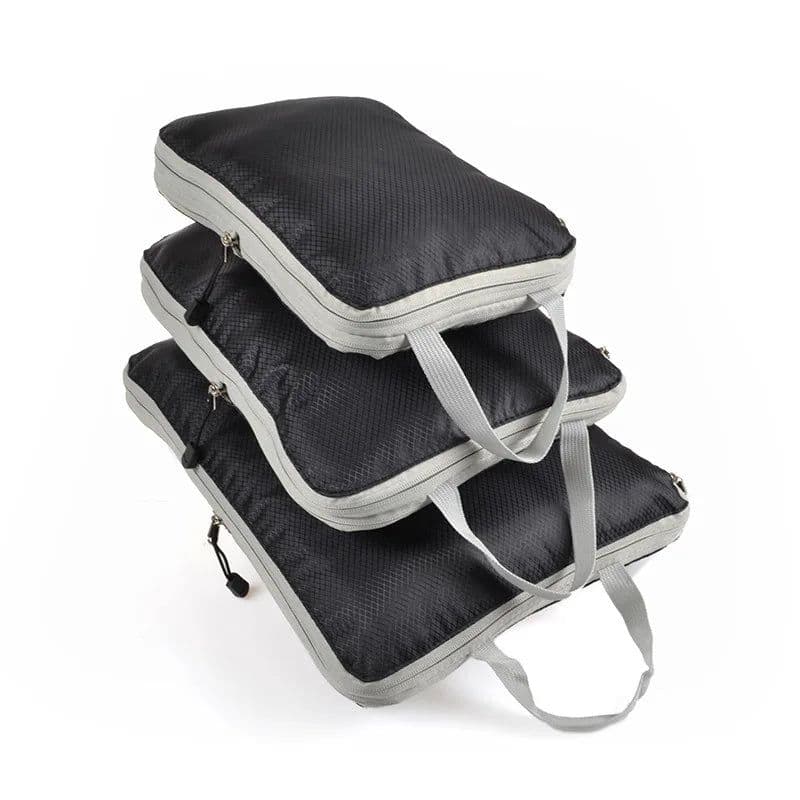 image-Travel Storage Bag Compressible Packing Cubes Foldable Waterproof Travel Suitcase Nylon Portable With Handbag Luggage Organizer