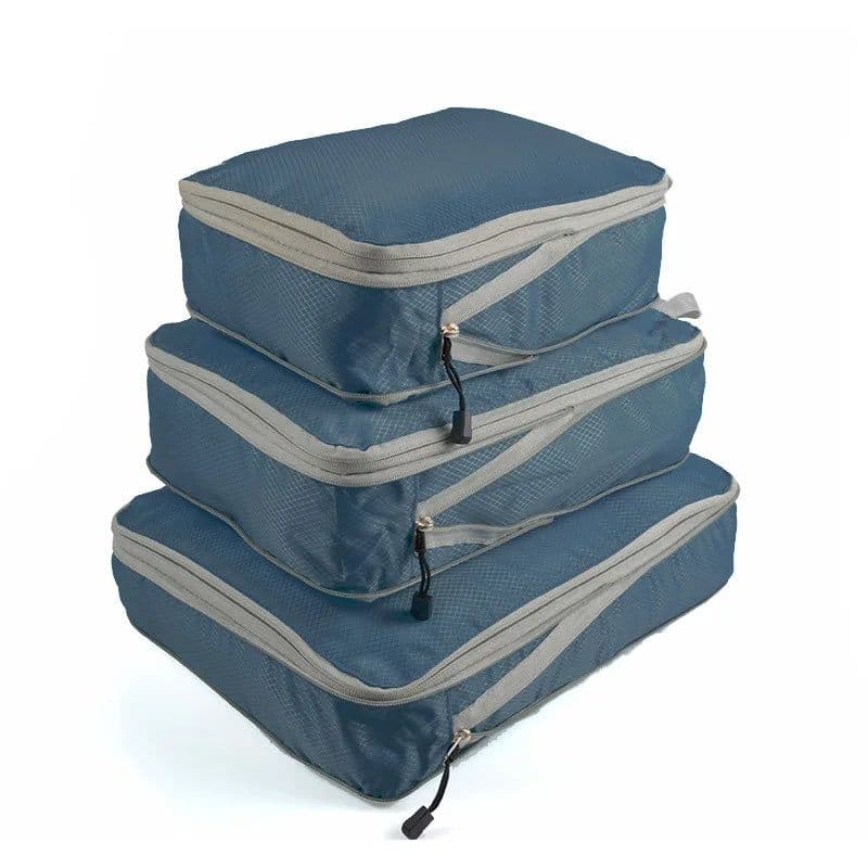 image-Travel Storage Bag Compressible Packing Cubes Foldable Waterproof Travel Suitcase Nylon Portable With Handbag Luggage Organizer