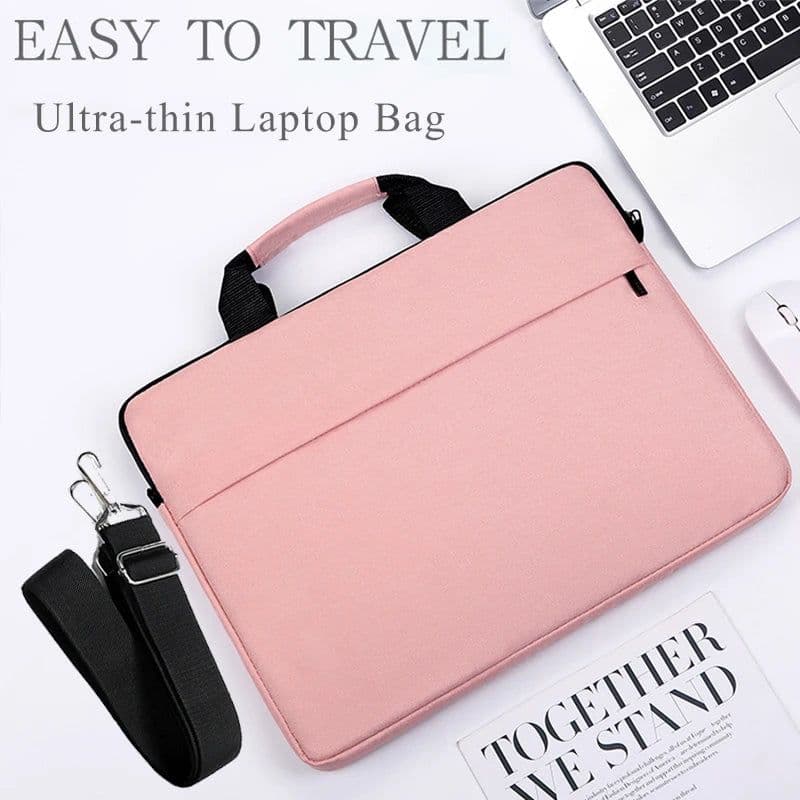 image-Laptop Bag Women 2023 13.3 14.1 15.6 17 Inch Office Notebook Sleeve Case Travel Computer Handbag Elegant Fashion Luxury