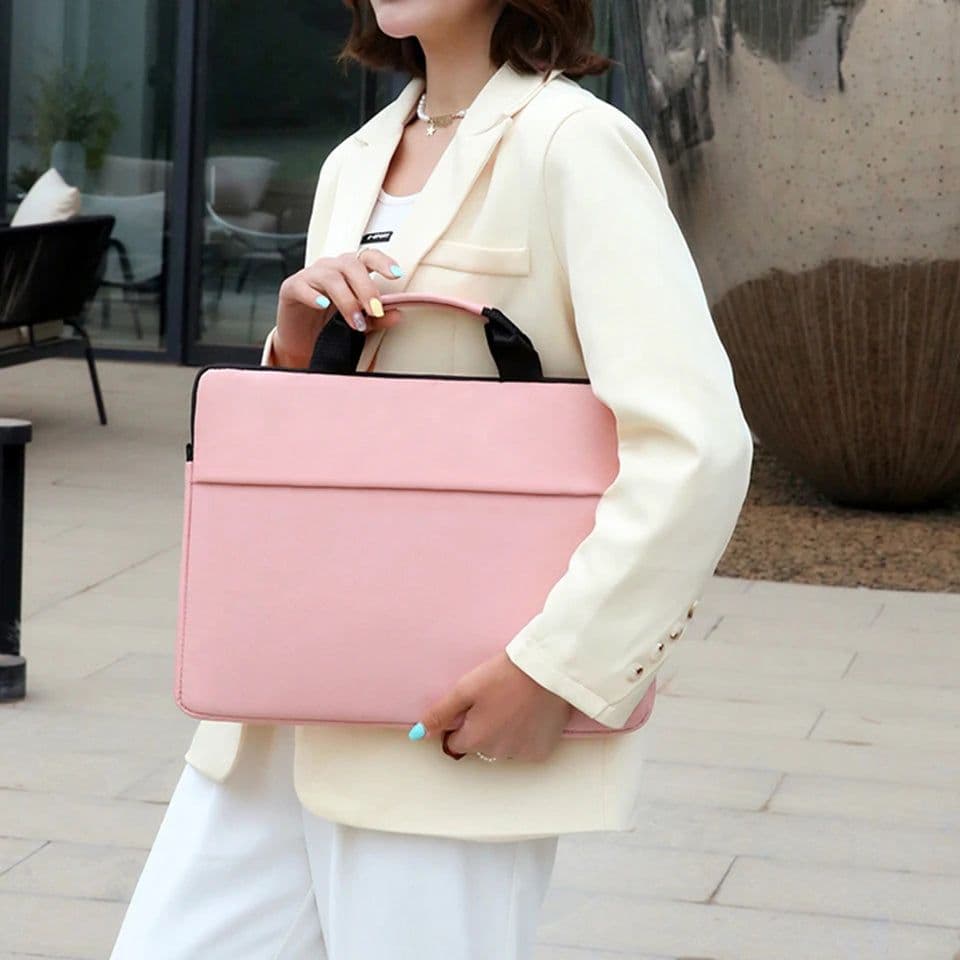 image-Laptop Bag Women 2023 13.3 14.1 15.6 17 Inch Office Notebook Sleeve Case Travel Computer Handbag Elegant Fashion Luxury