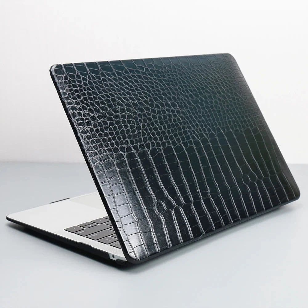 image-Laptop Case For Macbook Air 13 Case PVC Hard bottom shell For Macbook Pro Retina 13 PU leather Case For 2023 MacBook 14 15 Cover