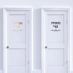 image-Custom Family Name Signage Hebrew Door Sign Acrylic Mirror Stickers Personalized Plates New House Moving Home Decoration