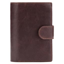 image-GENODERN Genuine Leather Men's Passport Cover Wallet Large Capacity Passport Holder Coin Purse Men Organizer Wallets Card Holder