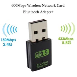 image-600Mbps USB WiFi Bluetooth Adapter Dual Band 2.4/5.8Ghz Wireless External Receiver RTL8821CU WiFi Dongle for PC/Laptop/Desktop