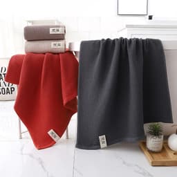 image-70x140cm high qualityWaffle towel Bathroom accessories смsolid color towel absorbent strong Wipe towel after exercise