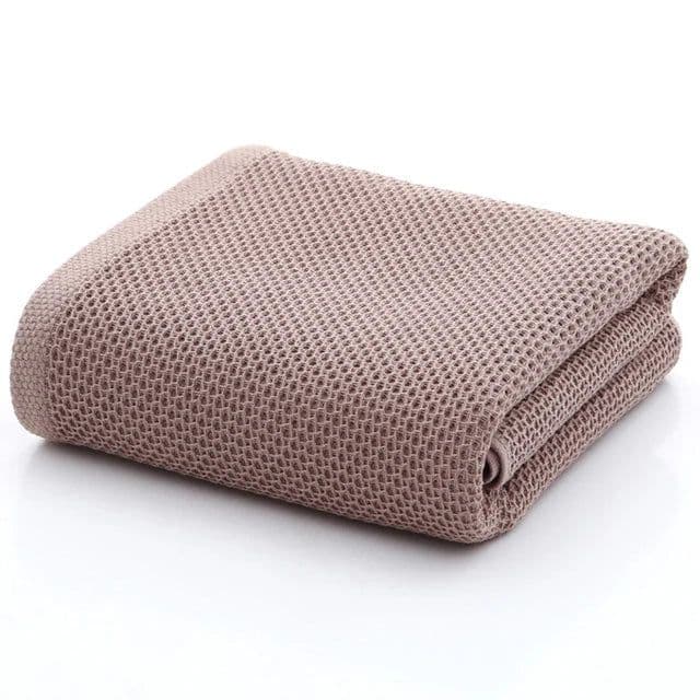 image-70x140cm high qualityWaffle towel Bathroom accessories смsolid color towel absorbent strong Wipe towel after exercise