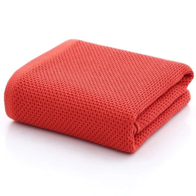 image-70x140cm high qualityWaffle towel Bathroom accessories смsolid color towel absorbent strong Wipe towel after exercise