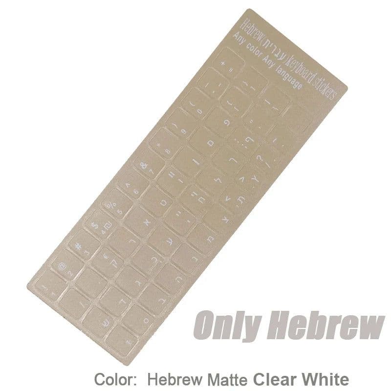 image-SR Standard Matte 3 in 1 Hebrew 15 Kinds Keyboard Stickers Language English Russian Letter Film for PC Laptop Accessories