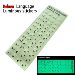 image-SR Standard Matte 3 in 1 Hebrew 15 Kinds Keyboard Stickers Language English Russian Letter Film for PC Laptop Accessories