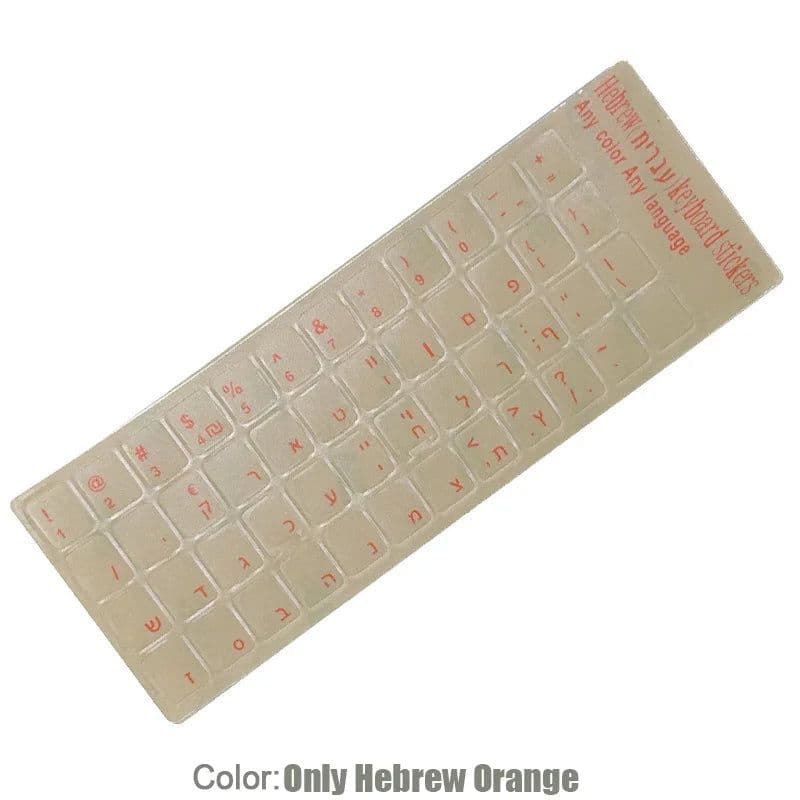 image-SR Standard Matte 3 in 1 Hebrew 15 Kinds Keyboard Stickers Language English Russian Letter Film for PC Laptop Accessories