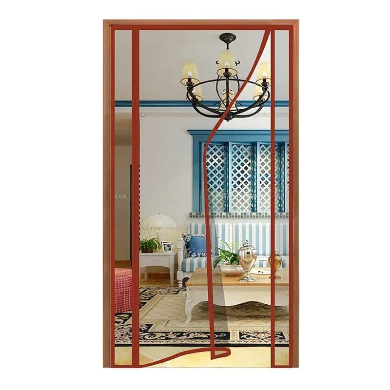 image-Magnetic Mesh Screen Door Mosquito Net, Anti Fly Insect Door Mesh, Open from Side 2,Automatic Closing, Size Can Be Customized
