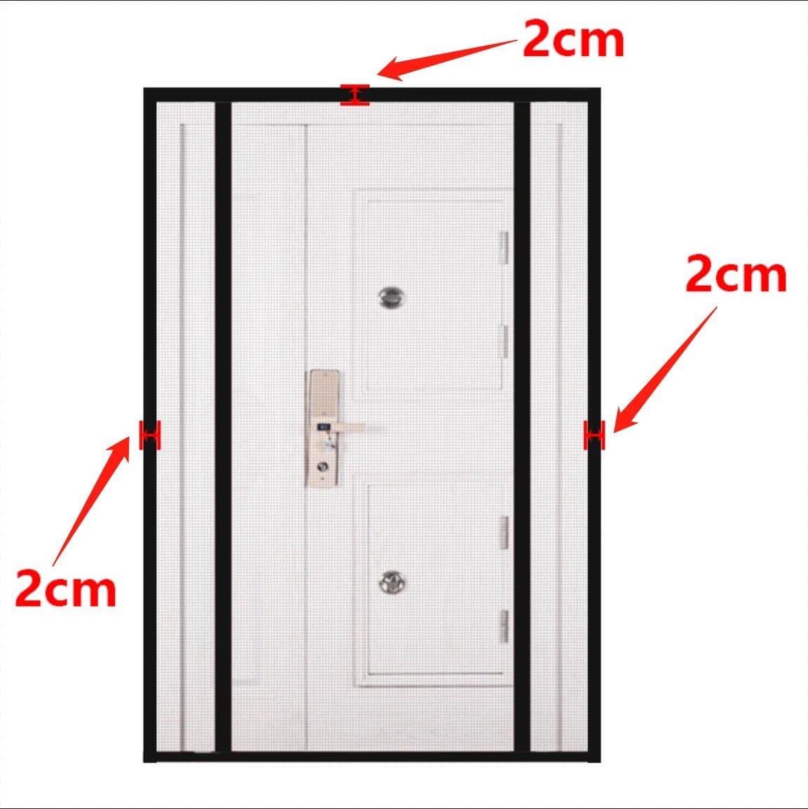 image-Magnetic Mesh Screen Door Mosquito Net, Anti Fly Insect Door Mesh, Open from Side 2,Automatic Closing, Size Can Be Customized