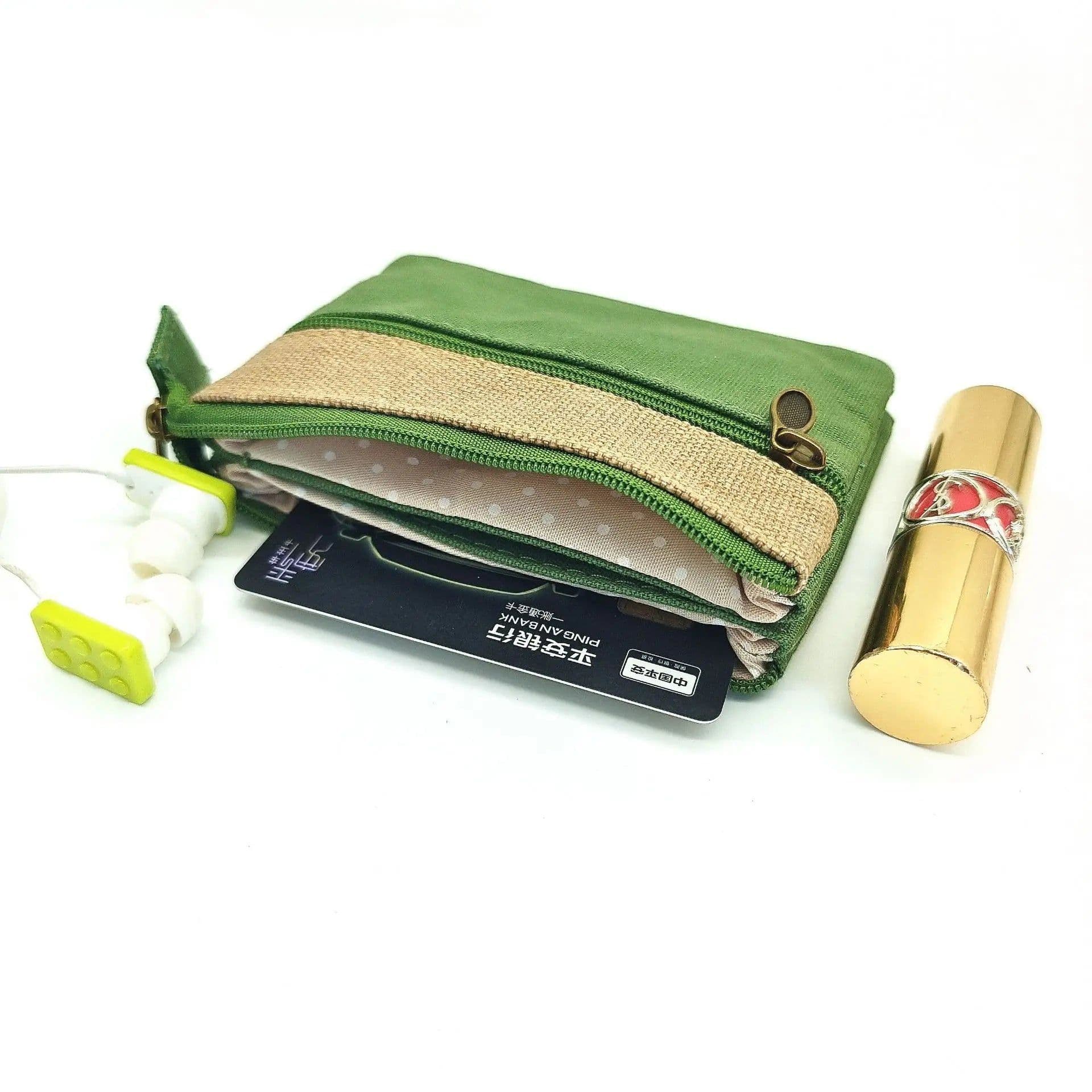 image-Women's Cotton Short Wallet Cloth Coin Purse Female Mini Money Pouch Card Bag Ladies Little Handbag Bolso Bolsa 2024 for Girls
