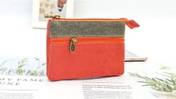 image-Women's Cotton Short Wallet Cloth Coin Purse Female Mini Money Pouch Card Bag Ladies Little Handbag Bolso Bolsa 2024 for Girls
