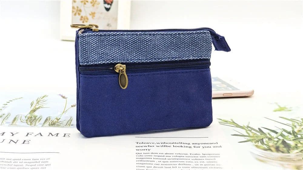 image-Women's Cotton Short Wallet Cloth Coin Purse Female Mini Money Pouch Card Bag Ladies Little Handbag Bolso Bolsa 2024 for Girls
