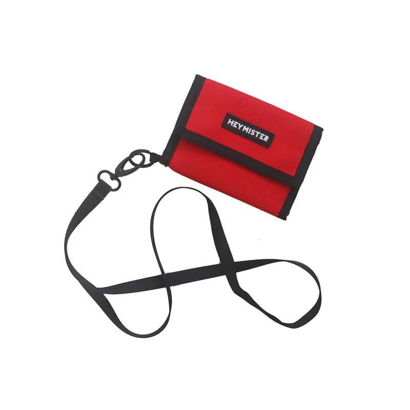 image-Fashion Wallets for Teens Hasp Zipper Canvas Male Coin Purse with Strap Credit Cards ID Holder Money Bags for Boys Girls