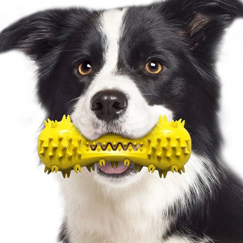 image-Pet Dog Toy Interactive Phonation dumbbell for Small Large Dogs Puppy Cat Chewing Toys Pet Tooth Cleaning Indestructible Article