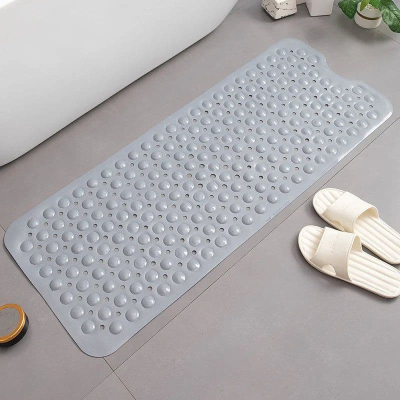 image-PVC Bathroom Non-slip Mat Bathtub Massage Mat Household Carpet Mat Shower Room Floor Mat with Suction Cup 100*40CM