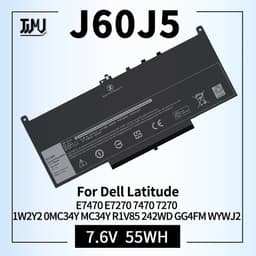 image-E7470 E7270 J60J5 Battery for Dell Latitude 7470 7270 Laptop Battery 1W2Y2 0MC34Y MC34Y R1V85 242WD GG4FM WYWJ2 451-BBSX BBSY