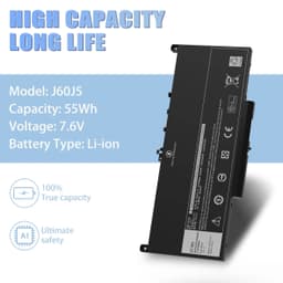 image-E7470 E7270 J60J5 Battery for Dell Latitude 7470 7270 Laptop Battery 1W2Y2 0MC34Y MC34Y R1V85 242WD GG4FM WYWJ2 451-BBSX BBSY