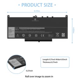 image-E7470 E7270 J60J5 Battery for Dell Latitude 7470 7270 Laptop Battery 1W2Y2 0MC34Y MC34Y R1V85 242WD GG4FM WYWJ2 451-BBSX BBSY