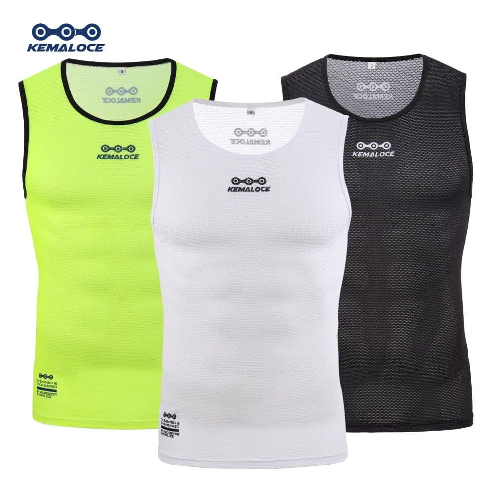image-KEMALOCE Cycling Base Layer Sleevess Breathable White 2023 Cool Cycle Sleevess Vest Quick Dry Summer MTB Vest Bike Undershirts