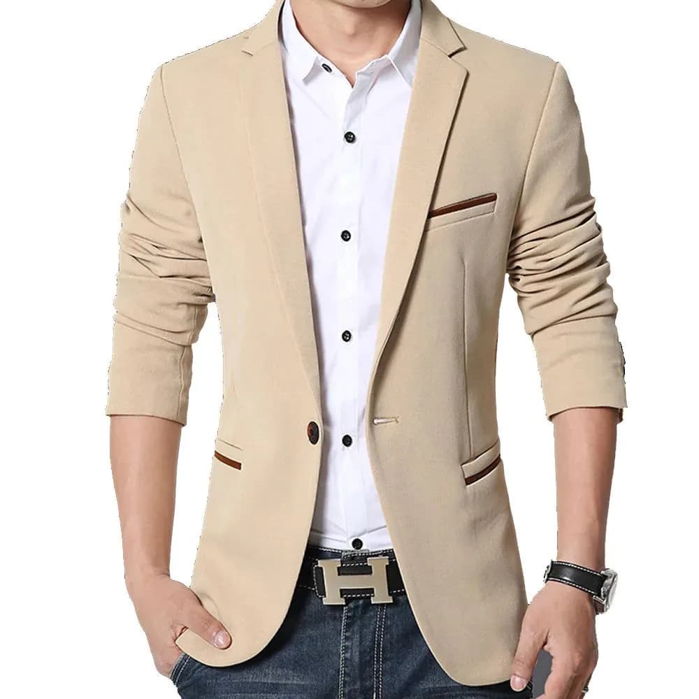 image-5XL-M Brand Mens Casual Blazers Spring Autumn Fashion Slim Fit Suit Jacket Single Breasted Business Office Social Blazers Hommes