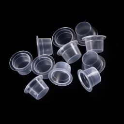 image-100 PCS Plastic Disposable Microblading Tattoo Ink Cups S/M/L Permanent Makeup Pigment Clear Holder Container Cap