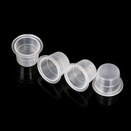 image-100 PCS Plastic Disposable Microblading Tattoo Ink Cups S/M/L Permanent Makeup Pigment Clear Holder Container Cap