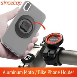 image-Universal Motorcycle Bike Mobile Phone Holder Bicycle Moto Aluminum Quick Mount Stand Mountain Bike Handlebar Bracket for Harley