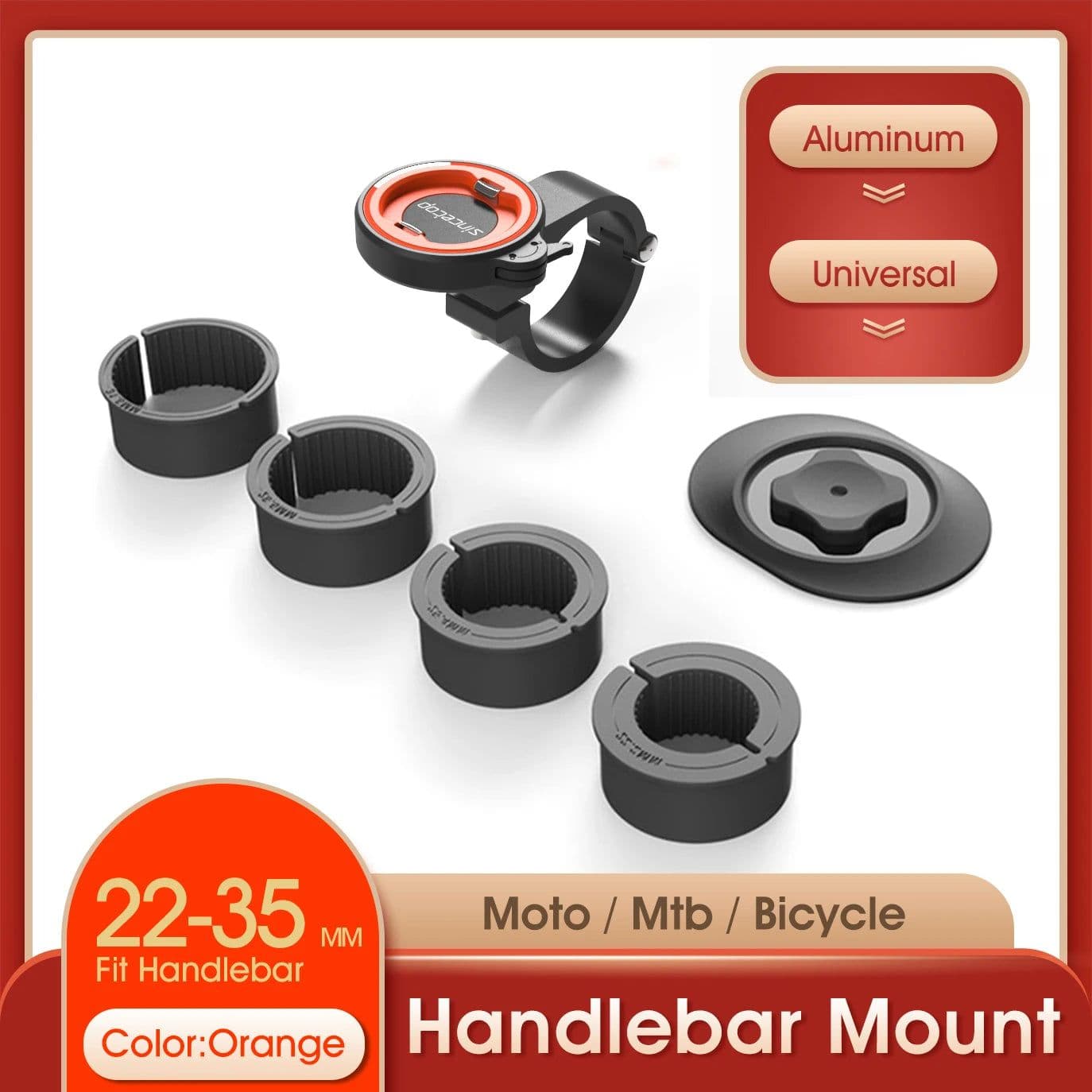 image-Universal Motorcycle Bike Mobile Phone Holder Bicycle Moto Aluminum Quick Mount Stand Mountain Bike Handlebar Bracket for Harley