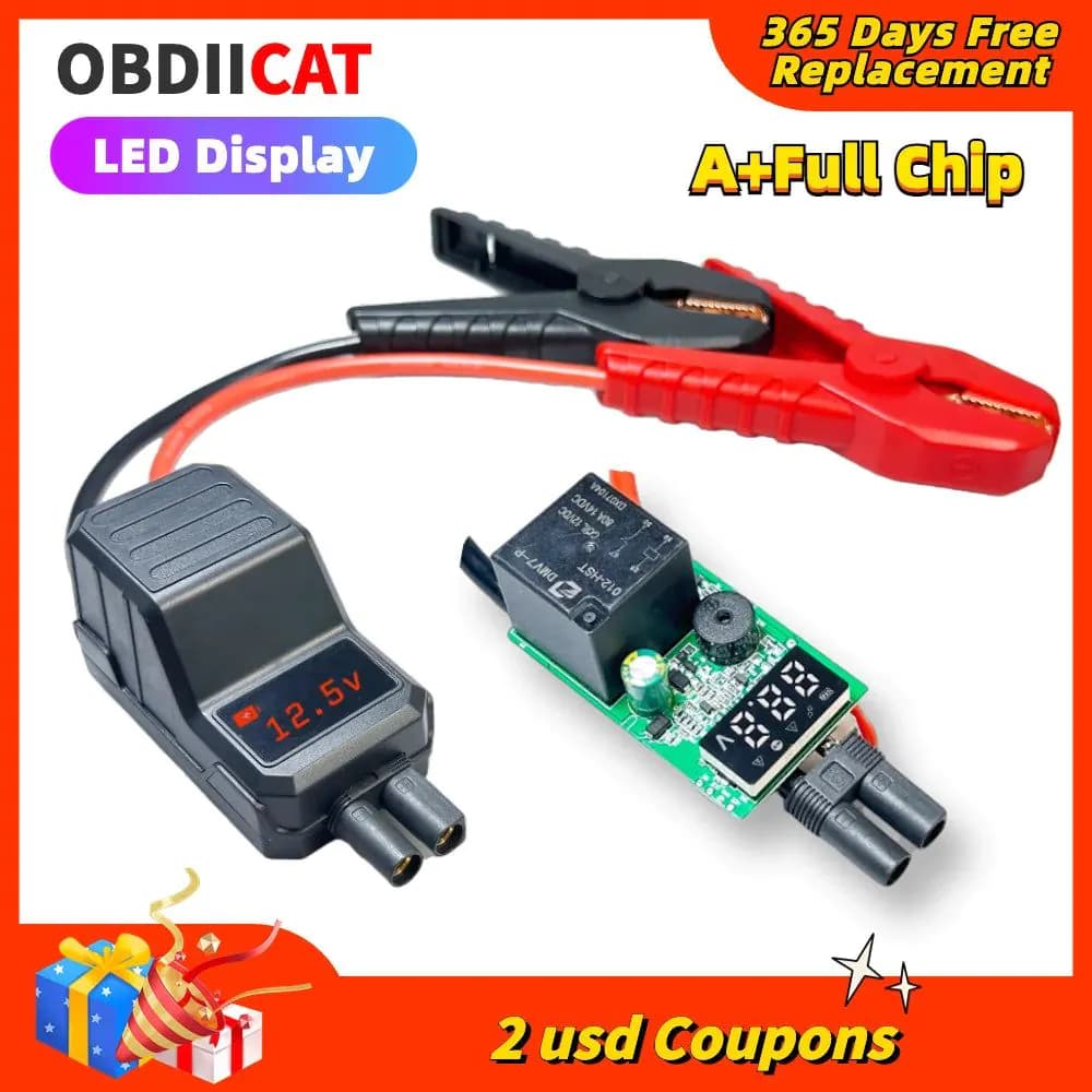 image-Emergency Jumper Cable Clip Intelligent Clamp Booster Smart Battery Clips for Universal 12V Car Jump Starter