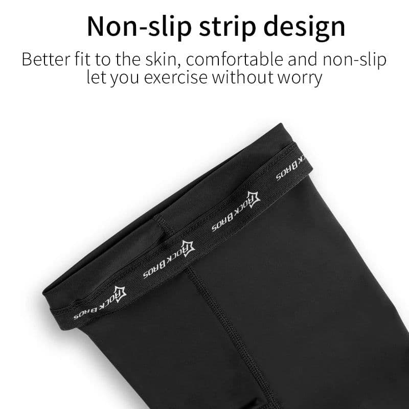 image-ROCKBROS Anti UV400 Cycling Leg Warmers Compression Knee Pad Protector Leg Sleeves Outdoor Sports Safety Soccer Running Leggings