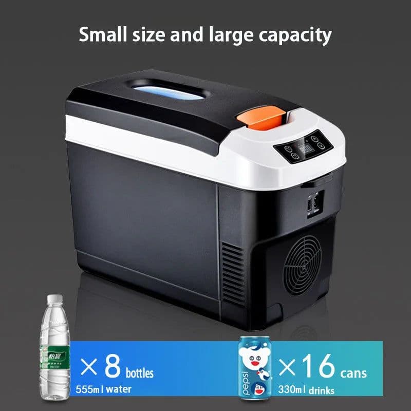 image-10L Car Refrigerator Mini Fridge Vehicle And Home Use Dormitory Truck Cold And Hot Dual-Use Temperature Control Digital Display