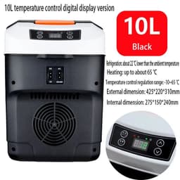 image-10L Car Refrigerator Mini Fridge Vehicle And Home Use Dormitory Truck Cold And Hot Dual-Use Temperature Control Digital Display