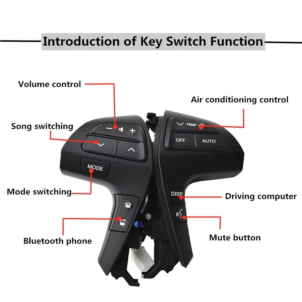 image-Multifunction Steering Wheel Combination Control Switch For Toyota Camry/Hilux Vigo/Highlander/Innova/Premio Motors