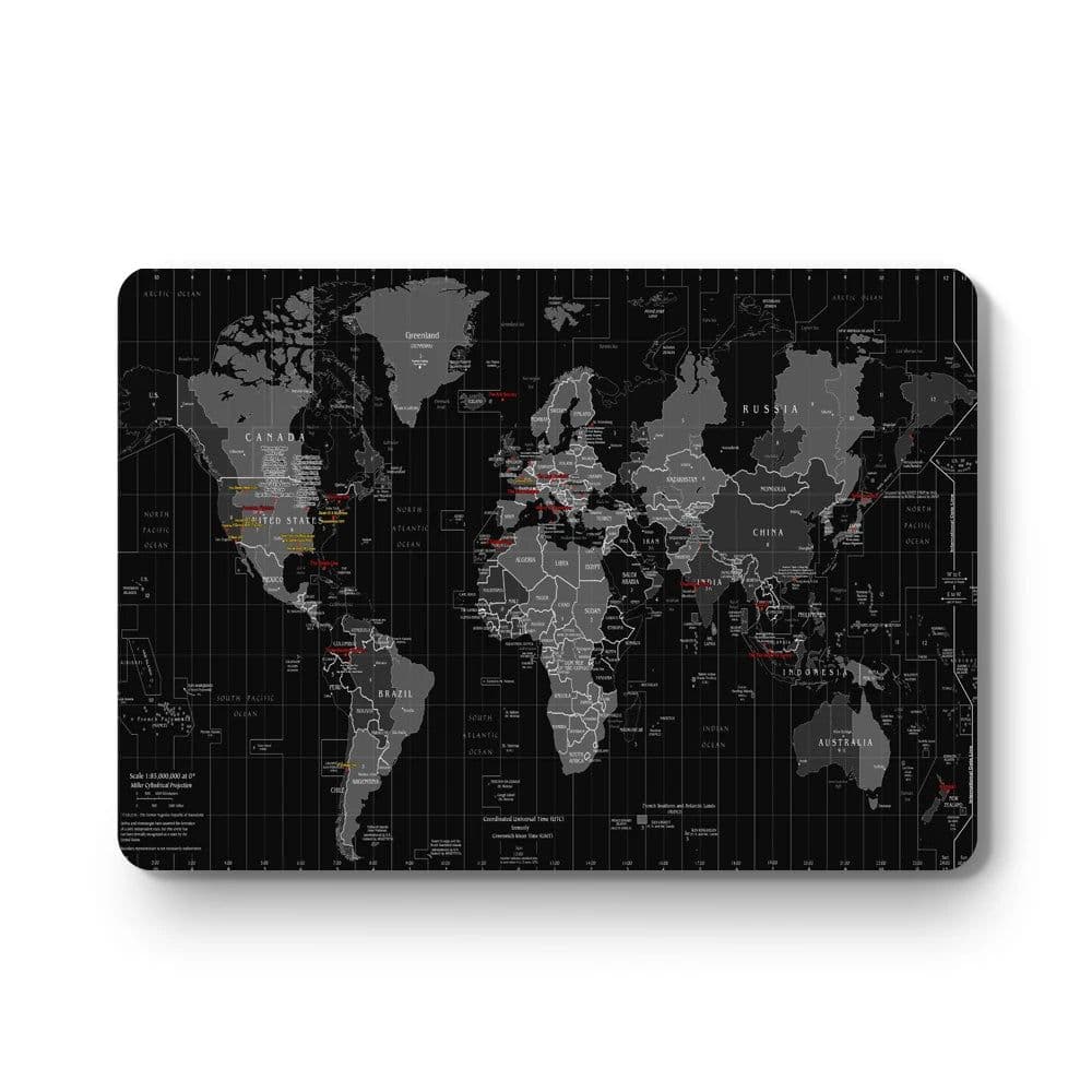 image-3D Print TIME ZONES OF THE WORLD Case For Macbook Air 13 15 M2 2023 A2941 A2681 A2337 A2338 A2442 A2779 M1 Chip Pro 14 15.3 16