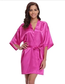 image-RB032 2018 New Silk Kimono Robe Bathrobe Women Silk Bridesmaid Robes Sexy Navy Blue Robes Satin Robe Ladies Dressing Gowns