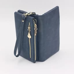 image-PUOU 2020 Fashion Zipper Purses Women's Wallets Envelop Long Wallet Women Long Section Clutch Wallet Soft PU Leather Money Bag
