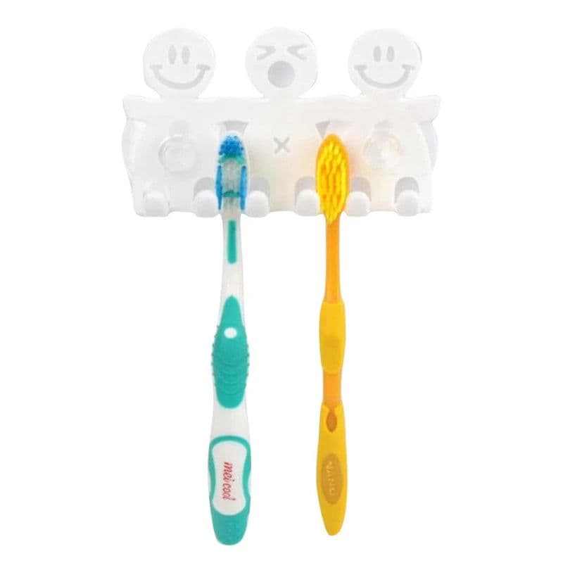image-Bathroom cute Cartoon Sucker Toothbrush Holder / Suction Hooks Tooth Brush Holder new hot Suction Cup Toothbrush Rack Cap
