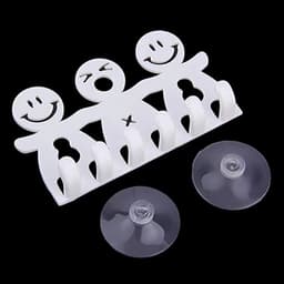 image-Bathroom cute Cartoon Sucker Toothbrush Holder / Suction Hooks Tooth Brush Holder new hot Suction Cup Toothbrush Rack Cap
