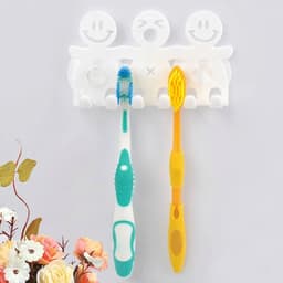 image-Bathroom cute Cartoon Sucker Toothbrush Holder / Suction Hooks Tooth Brush Holder new hot Suction Cup Toothbrush Rack Cap