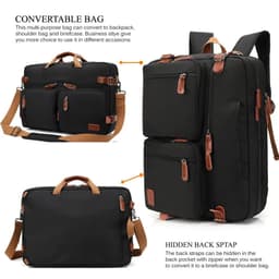 image-Handbag Business Briefcase Rucksack Convertible Backpack Laptop Bag 14 15 inch Notebook Bag Shoulder Messenger Laptop Case
