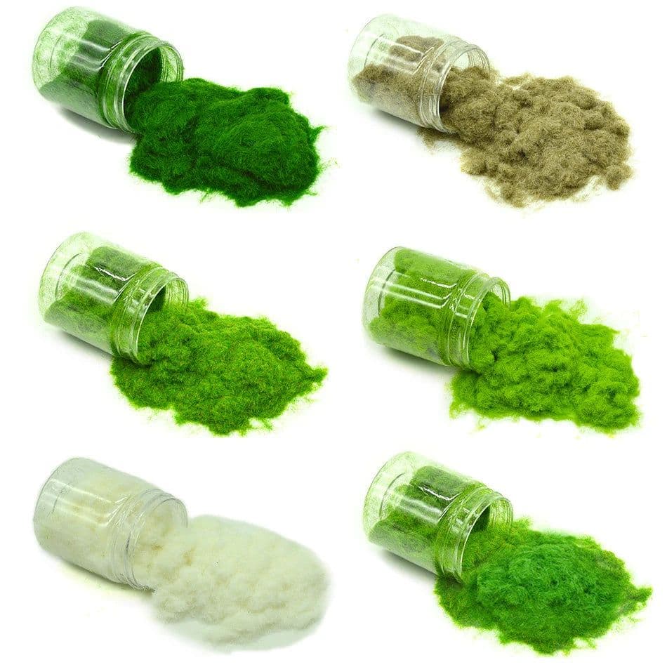 image-Static Grass Powder 3MM Turf Flocking Nylon Toy Model Scene Making 60g six-color / monochrome Diorama Sand table Simulation Tuft