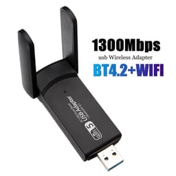 image-Wireless USB 1300Mbps WiFi Adapter Dual Band 2.4G 5Ghz USB 3.0 WIFI USB Adapter 802.11ac With Antenna BT4.2 For Desktop Laptop